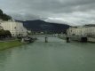 Panoramaphoto vom Makartsteg, einer Brücke über die Salzach